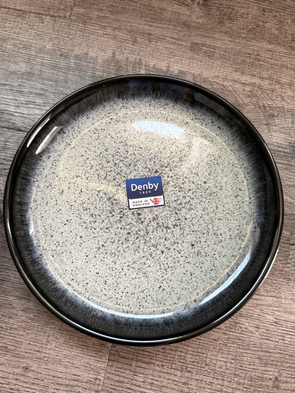Denby Grey Speckle Glazed Dinner Plate - Grey